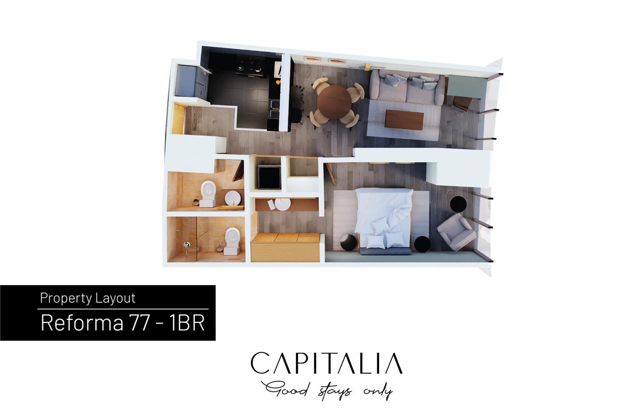 مدينة مكسيكو Capitalia - Apartments - Reforma Centro الغرفة الصورة