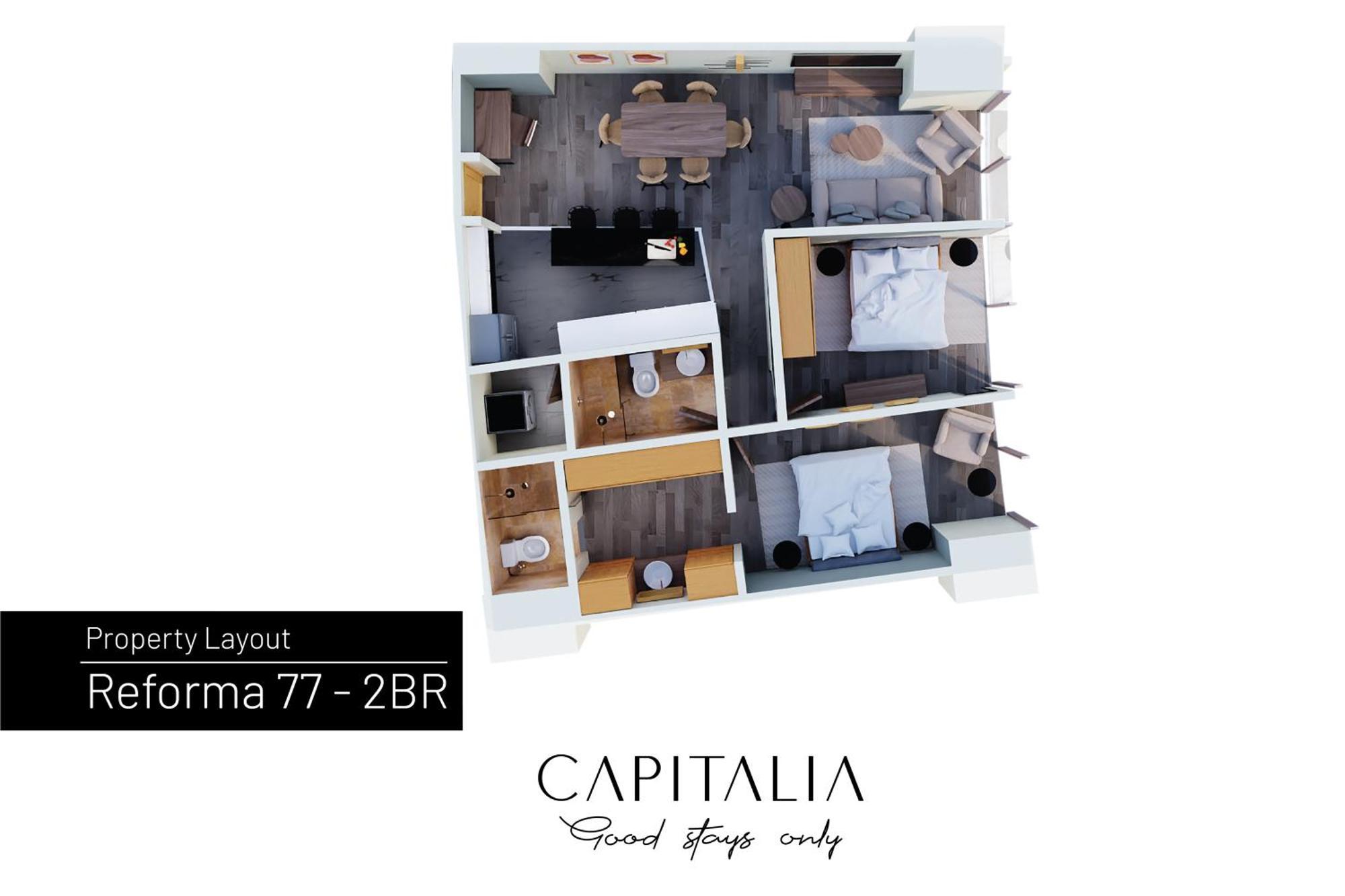 مدينة مكسيكو Capitalia - Apartments - Reforma Centro الغرفة الصورة