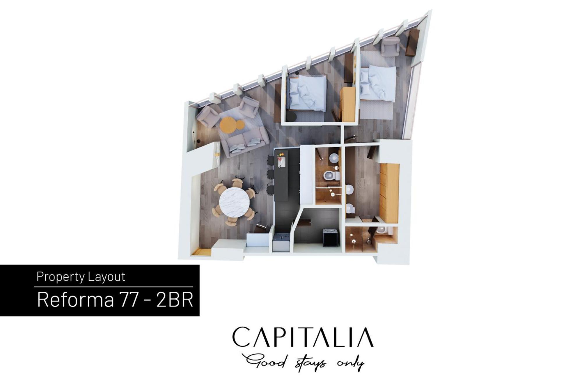 مدينة مكسيكو Capitalia - Apartments - Reforma Centro الغرفة الصورة